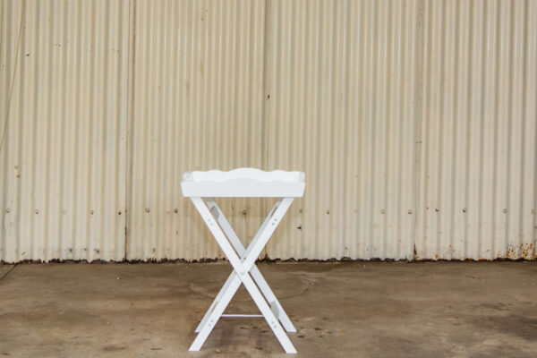 White tray table