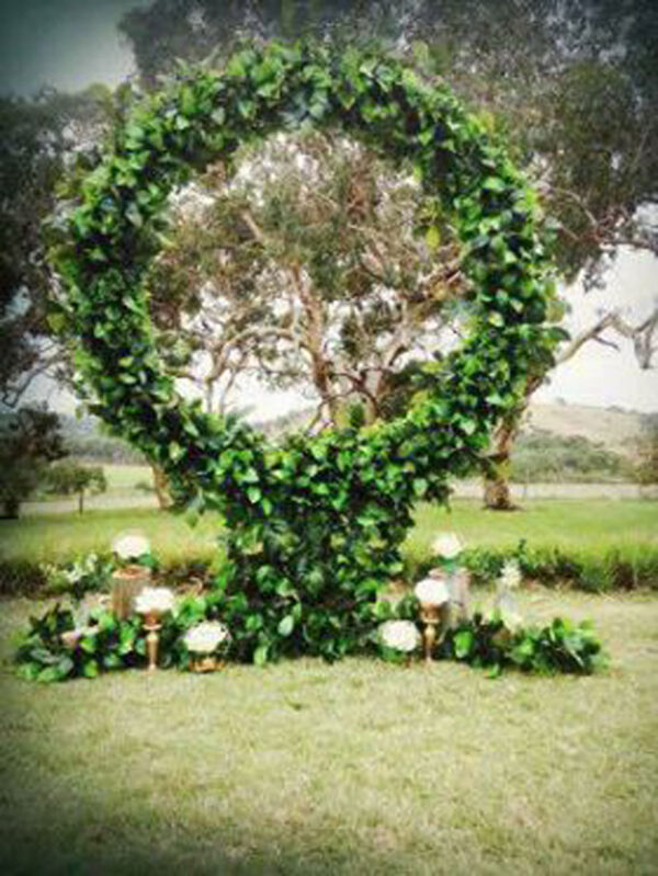 Circle of love greenery arch