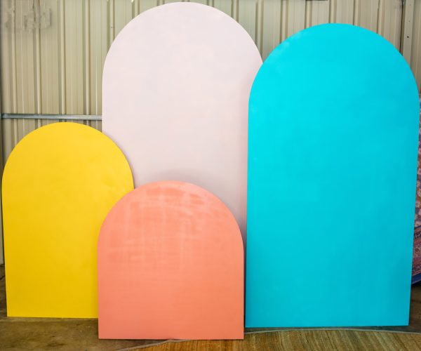 Pastel tone arch backdrops (set of 4)
