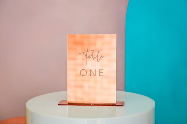 Rose Gold Table Number