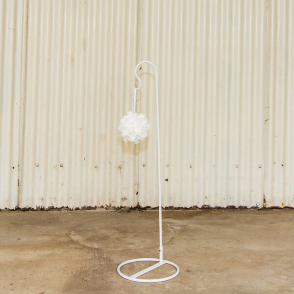 Sheppards hook w white rose ball