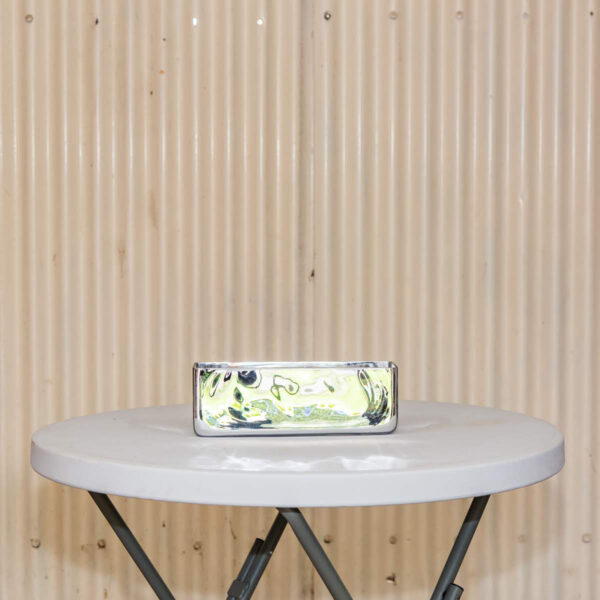 Mirrored low line trough vase
