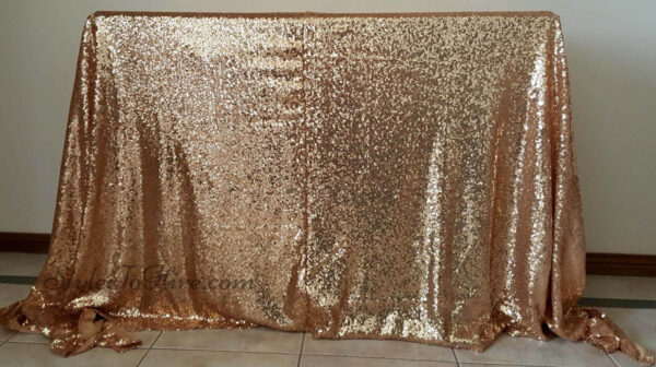 Gold sequin tablecloth