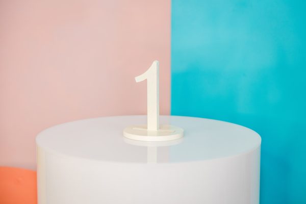 Table numbers cream 1 - 19