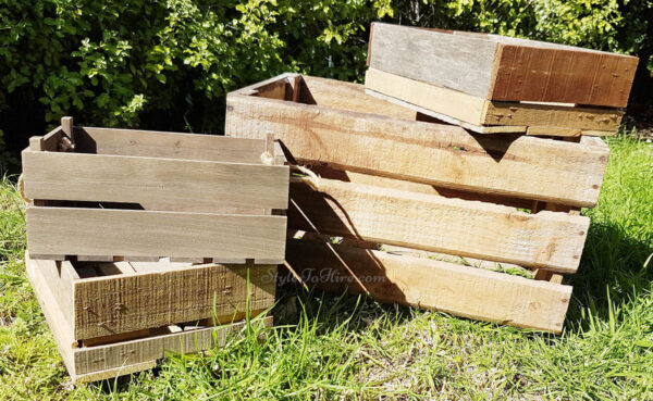 Wooden crates various sizes