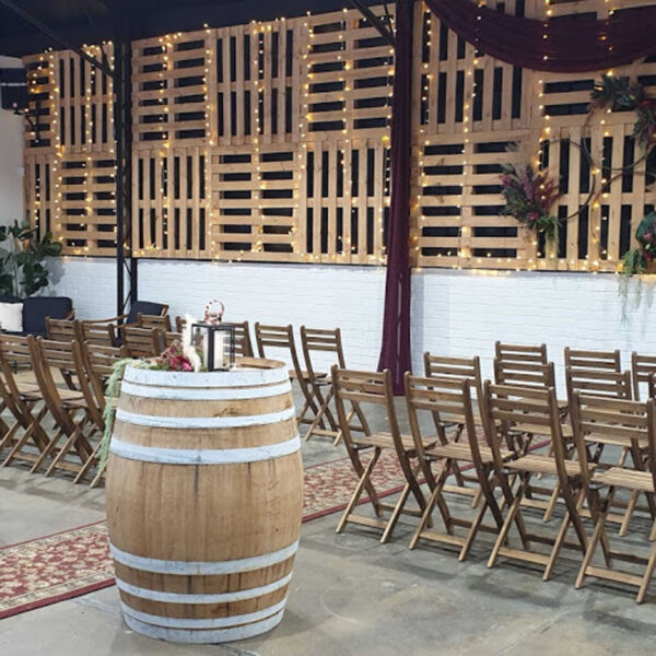Wooden ceremony seats