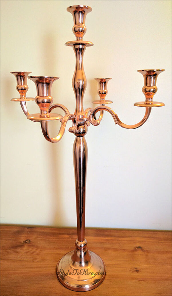Rose Gold Candelabra