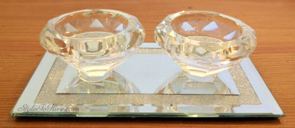 Twin Diamond shape tealights w tealight