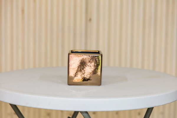 Copper cube vase