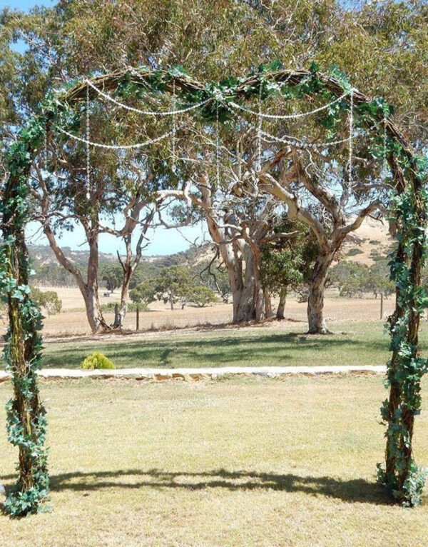 Enchanted forest love heart arch