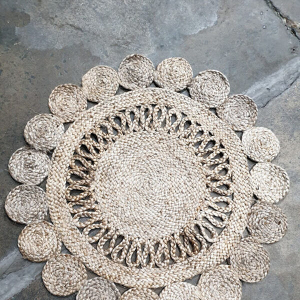 Jute round rug