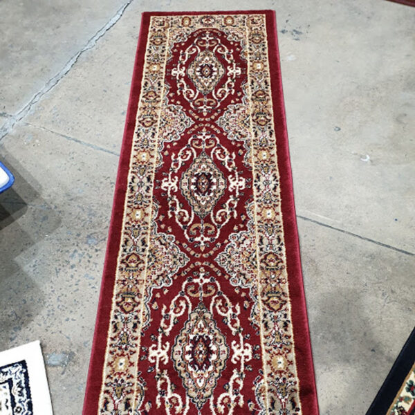 Dark red runner